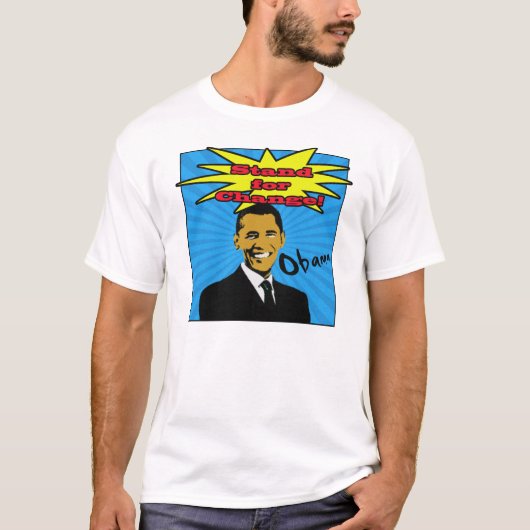Pop Art Obama T-Shirt (Voorkant)
