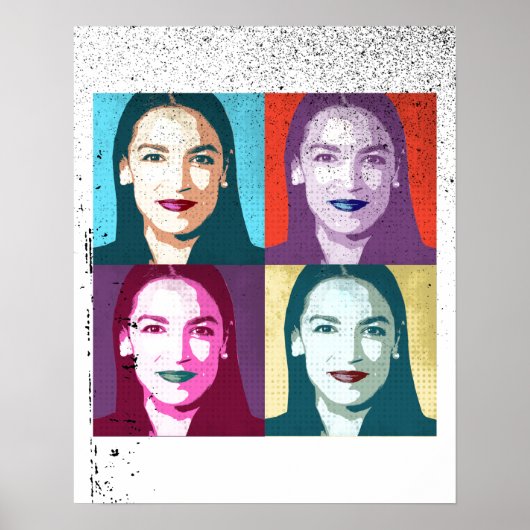 Pop Art Ocasio-Cortez Poster (Voorkant)