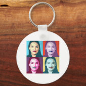 Pop Art Ocasio-Cortez Sleutelhanger (Voorkant)