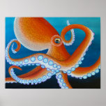 Pop Art Octopus Fine Art Print Waarde Poster Papie<br><div class="desc">Kunstwerk van Lauren Sampson, Von Trendy Design. Beschikt over een pointillisme octopus schilderij. Met explosieve kleuren en rijke achtergrond. Beschikt over een glad oppervlak met levendige kleurenafdrukken. Met inkt op basis van pigment (in plaats van inkt op basis van kleurstof) worden uw foto's en illustraties afgedrukt met de hoogste resolutie,...</div>