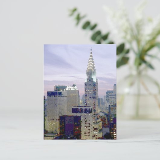 Pop Art Oil Paint Effect New York Briefkaart (Staand voorkant)