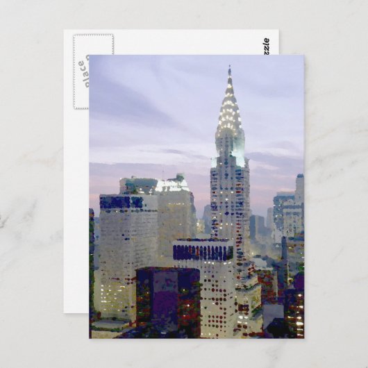Pop Art Oil Paint Effect New York Briefkaart (Voorkant / Achterkant)