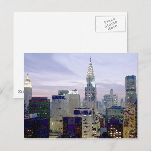 Pop Art Oil Paint Effect New York Briefkaart (Voorkant / Achterkant)
