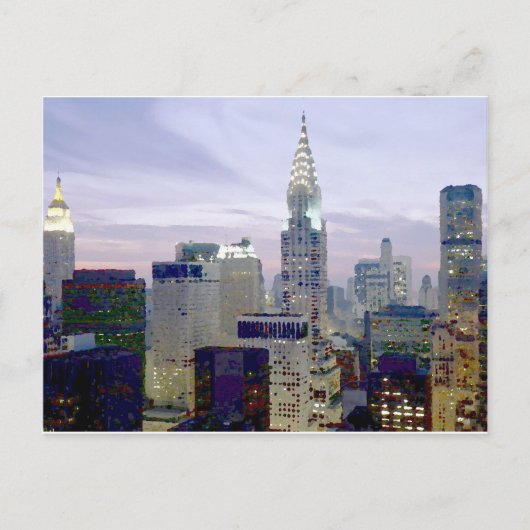 Pop Art Oil Paint Effect New York Briefkaart (Voorkant)