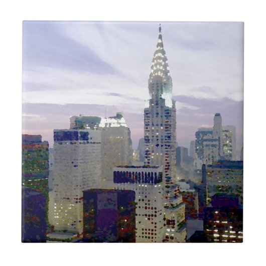 Pop Art Oil Paint Effect New York Tegeltje (Voorkant)