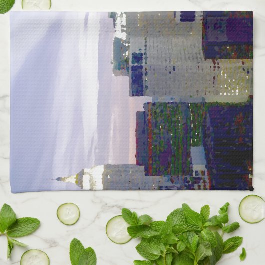 Pop Art Oil Paint Effect New York Theedoek (Gevouwen)