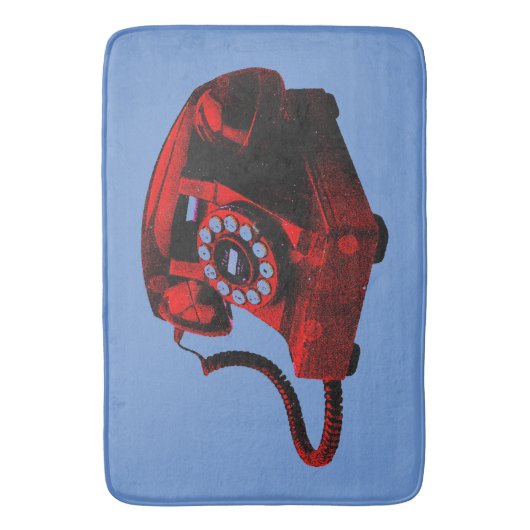 Pop Art Old Desk Telefoon Box Badmat (Voorkant Verticaal)