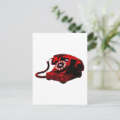 Pop Art Old Desk Telefoon Box Briefkaart (Staand voorkant)