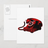 Pop Art Old Desk Telefoon Box Briefkaart (Voorkant / Achterkant)