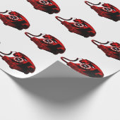 Pop Art Old Desk Telefoon Box Cadeaupapier (Hoek)