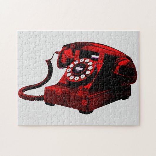 Pop Art Old Desk Telephone Box  Legpuzzel (Horizontaal)