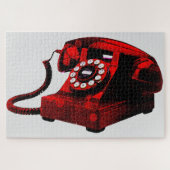 Pop Art Old Desk Telephone Box Legpuzzel (Horizontaal)