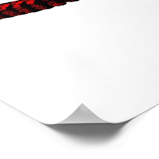 Pop Art Old Red Desk Telefoon Box Poster (Hoek)