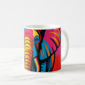 pop-art olifant koffiemok (Voorkant rechts)