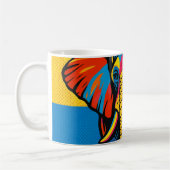 pop-art olifant koffiemok (Links)