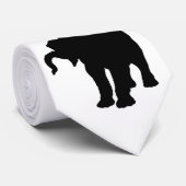 Pop Art Olifant Silhouet Stropdas (Opgerold)