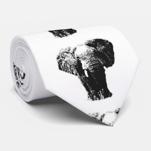 Pop Art Olifant Stropdassen (Opgerold)