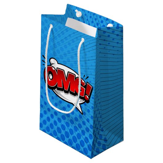 Pop Art OMG! Klein Cadeauzakje (Voorkant Gekanteld)