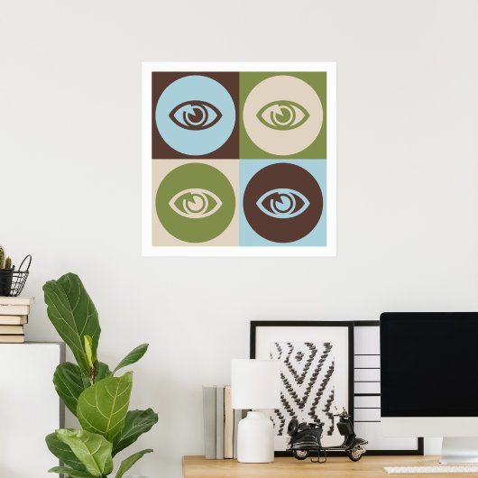 Pop Art Optometrie Poster (Thuiskantoor)