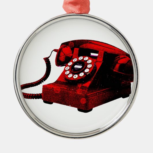 Pop Art Oude Bureau Telefoon Box Ornament (Voorkant)