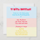 Pop art owl 60s themafag kaart (Achterkant)