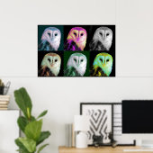 Pop Art Owl Poster (Thuiskantoor)
