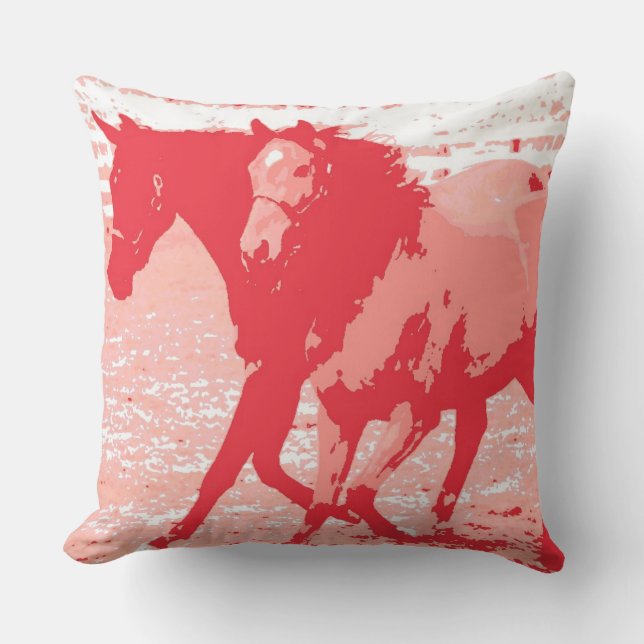 Pop Art Paarden Kussen (Voorkant)
