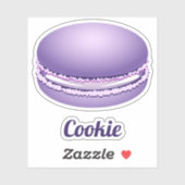 Pop Art Paarse Macaron Cookie Sticker (Vel)