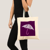 Pop Art Paarse Umbrella Tote Bag (Voorkant (product))