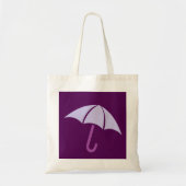 Pop Art Paarse Umbrella Tote Bag (Voorkant)