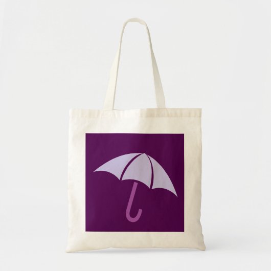 Pop Art Paarse Umbrella Tote Bag (Voorkant)