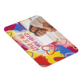 Pop Art Painterly Valentine's Day Postcard  Magneet (Rechterzijde)