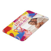 Pop Art Painterly Valentine's Day Postcard  Magneet (Linkerzijde)