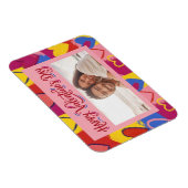 Pop Art Painterly Valentine's Day Postcard  Magneet (Rechterzijde)