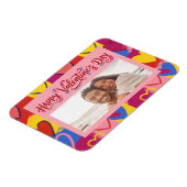 Pop Art Painterly Valentine's Day Postcard  Magneet (Linkerzijde)