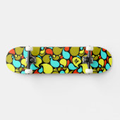 Pop Art Paisley Monogram Persoonlijk Skateboard (Horizontaal)