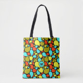Pop Art Paisley Monogram Tote Bag (Voorkant)