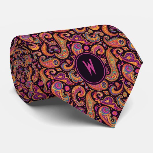 Pop Art Paisley Stropdas (Opgerold)