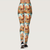 Pop Art Palomino Desert Horse Leggings (Achterkant)