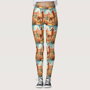 Pop Art Palomino Desert Horse Leggings