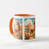 Pop Art Palomino Desert Horse Mok (Voorkant links)