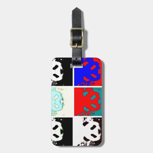 Pop Art Panda Bagagelabel (Voorkant verticaal)