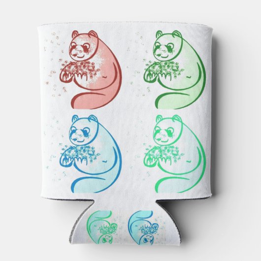 Pop Art Panda Beer Blikjeskoeler (Achterkant)