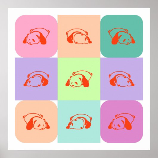 Pop Art Panda Beer Mix Poster (Voorkant)