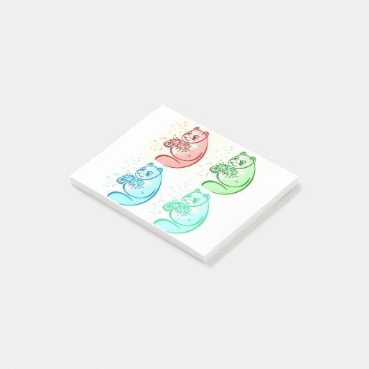 Pop Art Panda Beer Post-it® Notes (Schuin)