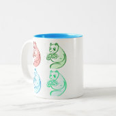 Pop Art Panda Beer Tweekleurige Koffiemok (Voorkant links)