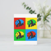 Pop Art Panda Briefkaart (Staand voorkant)