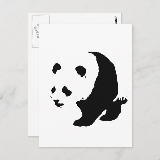 Pop Art Panda Briefkaart (Voorkant / Achterkant)
