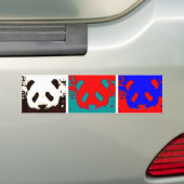 Pop Art Panda Bumpersticker (Op auto)