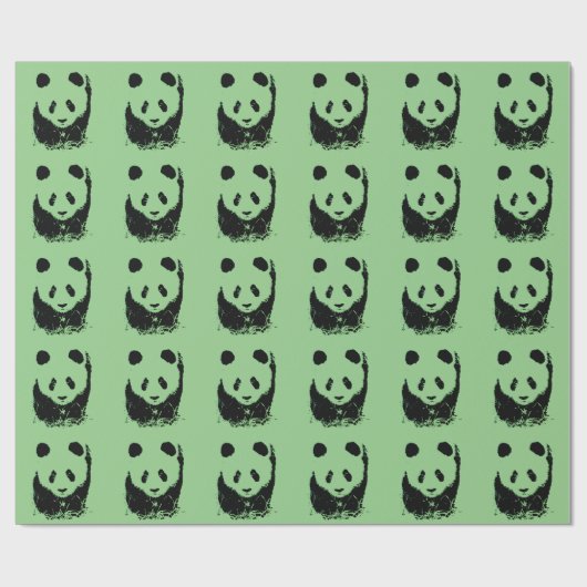 Pop Art Panda Cadeaupapier (Vlak)